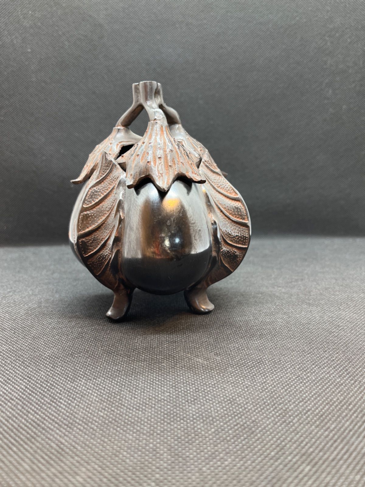 三茄子香炉(備前焼) 2個