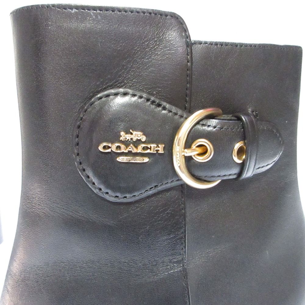 美品 COACH コーチ マイカ ブーティ レザー ショートブーツ CC798 5.5C