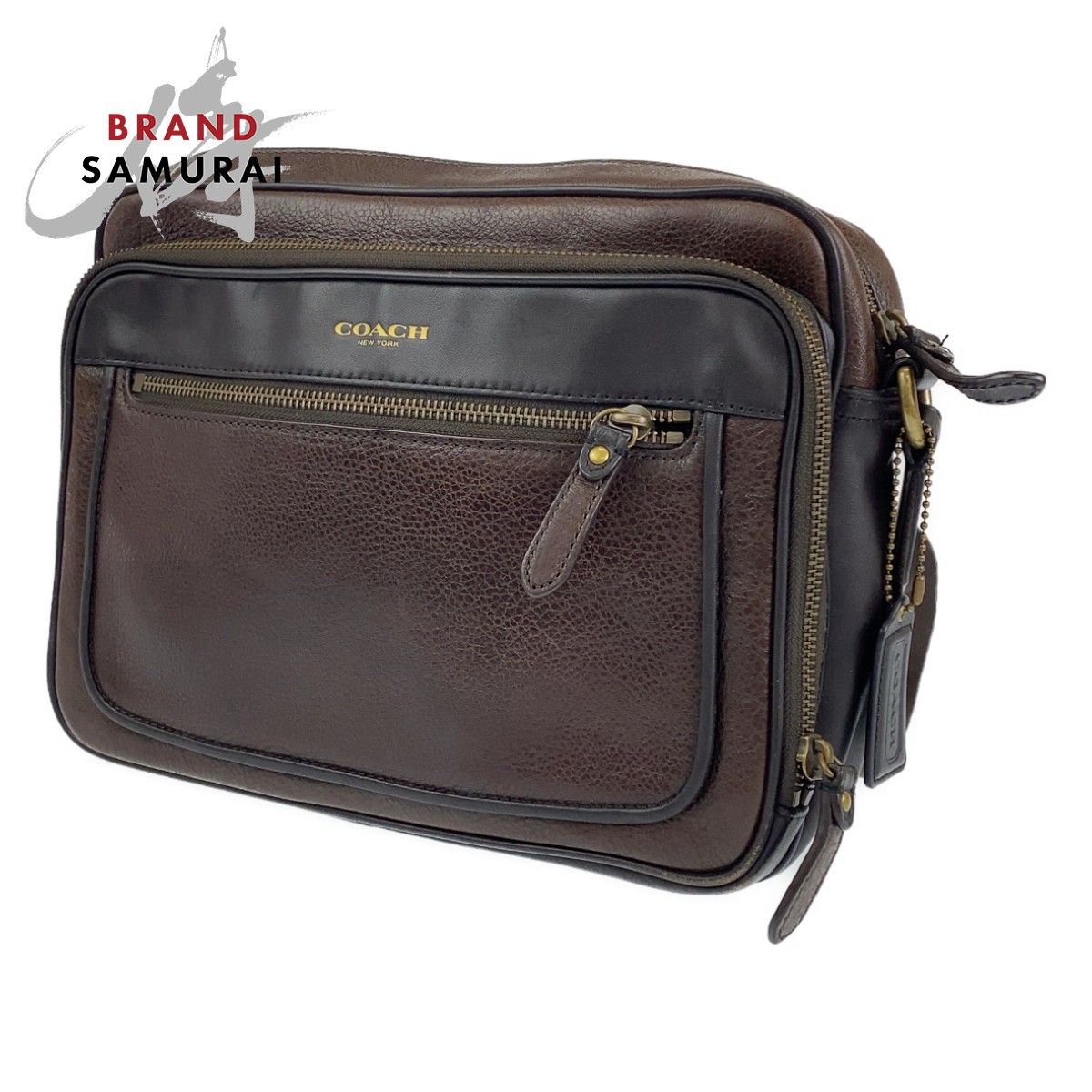COACH コーチ ブラウン 茶 ゴールド金具 レザー F71414 ショルダー 