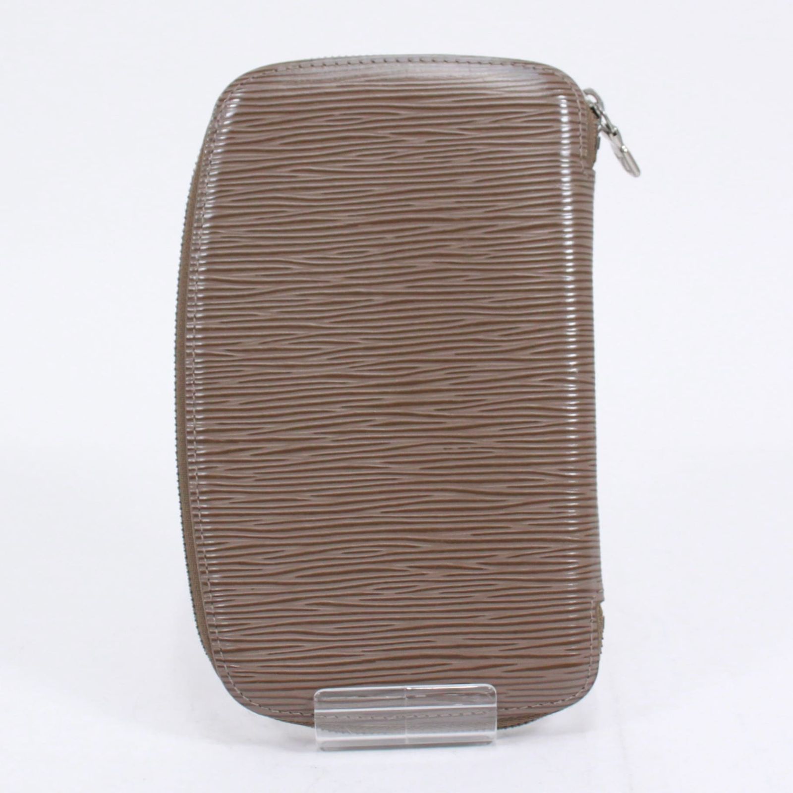 LOUIS VUITTON アジェンダ ジェオッド エピ ライラック レザー ブラウン 財布 シルバー M6387B