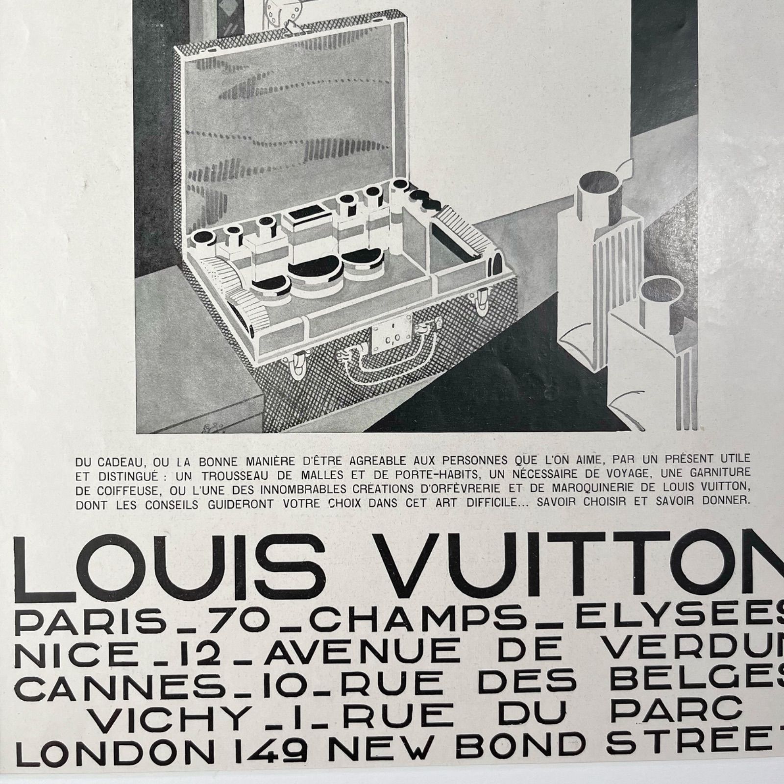 1927 広告＞Louis Vuitton ルイヴィトン ポスター ヴィンテージ アート