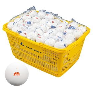 ◎ 公認球 アカエム ソフトテニスボール かご入りセット 白10ダース入り M30030