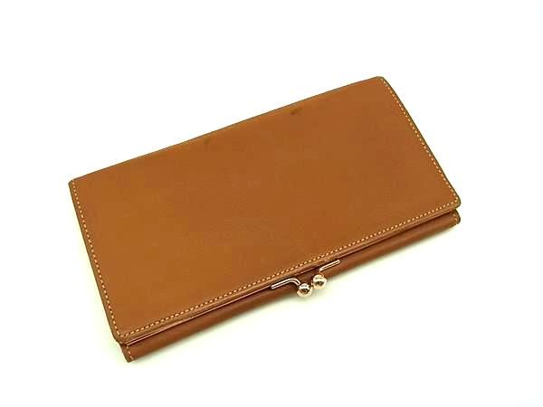 キタムラ　がま口長財布 □美品□ Kitamura キタムラ レザー がま口 二つ折り 長財布