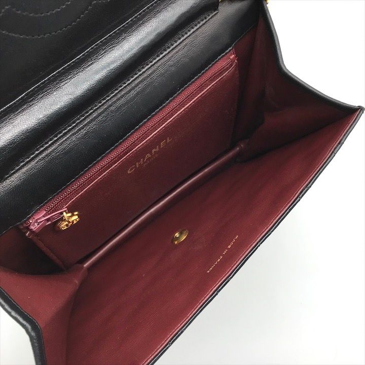 良品 CHANEL シャネル ココマーク マトラッセ ラムスキン
