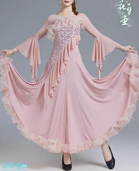 25年 社交ダンスドレス ラテンドレス 競技 フ 袖 オーダーメイド 撮影会 舞台 イベント 花夢堂-109