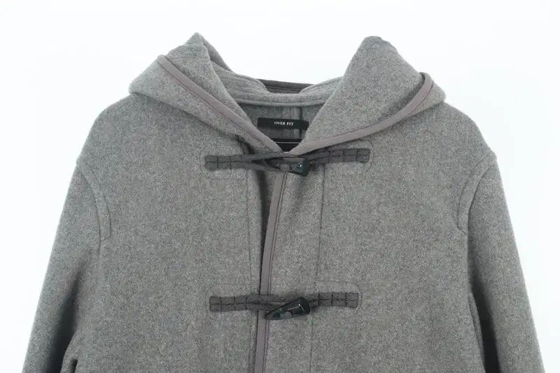 MEN - S ウールブレンド フード ダッフルコート