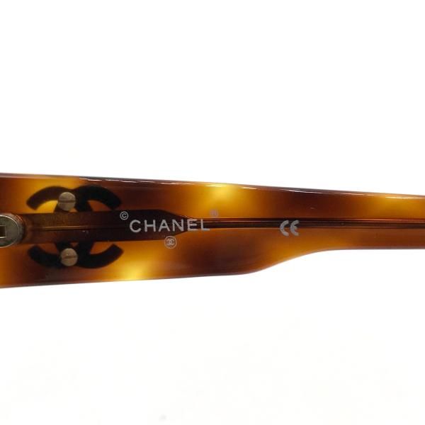 美品 CHANEL シャネル サイド ココマーク べっ甲調 サングラス アイウェア 茶色xゴールド m10947 CHANEL シャネル サイド ココマーク べっ甲調 サングラス アイウェア