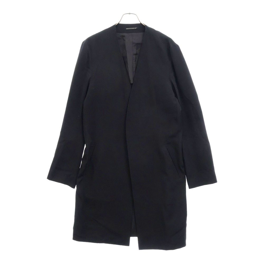 Yohji Yamamoto POUR HOMME (ヨウジヤマモト プールオム) NO COLLAR COAT ウール ノーカラーコート ブラック HO-J68-100