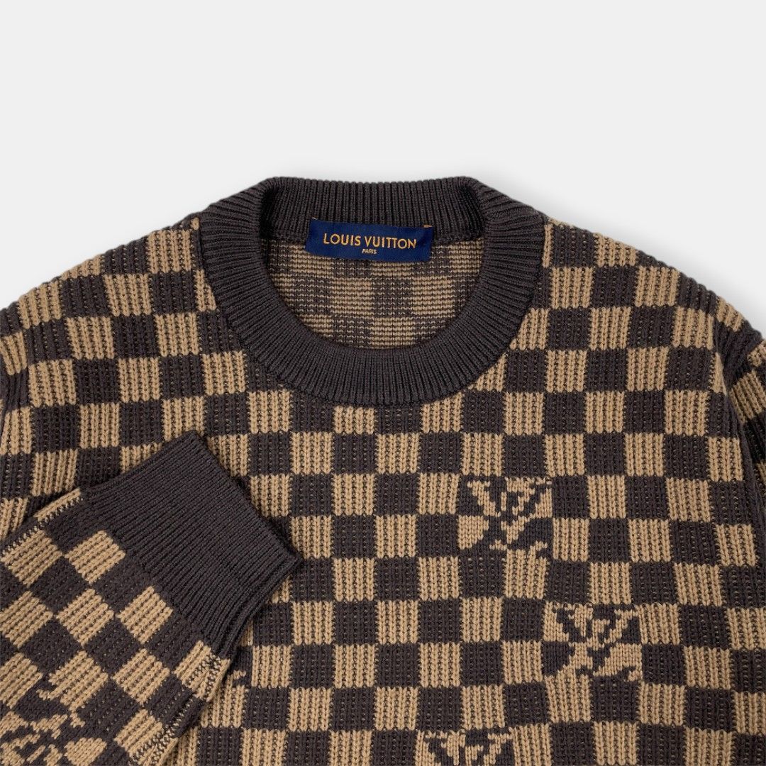 LOUIS VUITTON ルイ・ヴィトン 21AW ダミエ クールネック 長袖 ウール