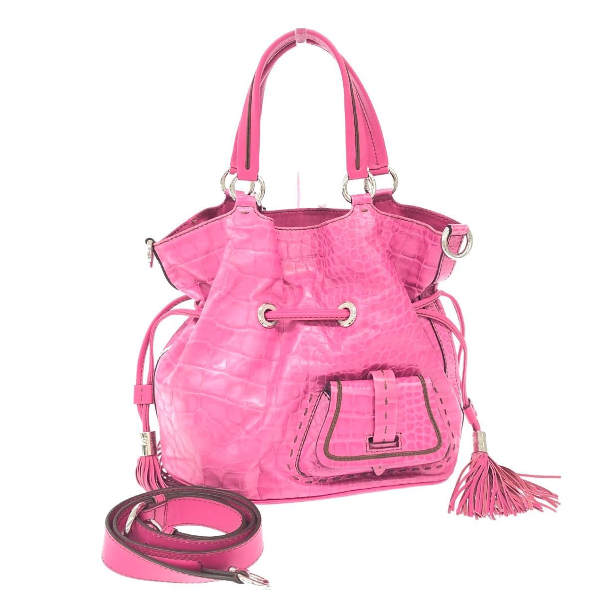 良好 LANCEL ランセル プルミエフラート 2WAYバッグ ピンク