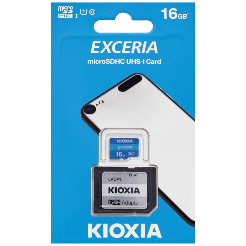 東芝・キオクシア16GB【microSDHCカードLMEX1L016GG2】アダプタ付・EXCERIA  CLASS10・UHS-I・最大R=100MB/s microSD 16GB - メルカリ