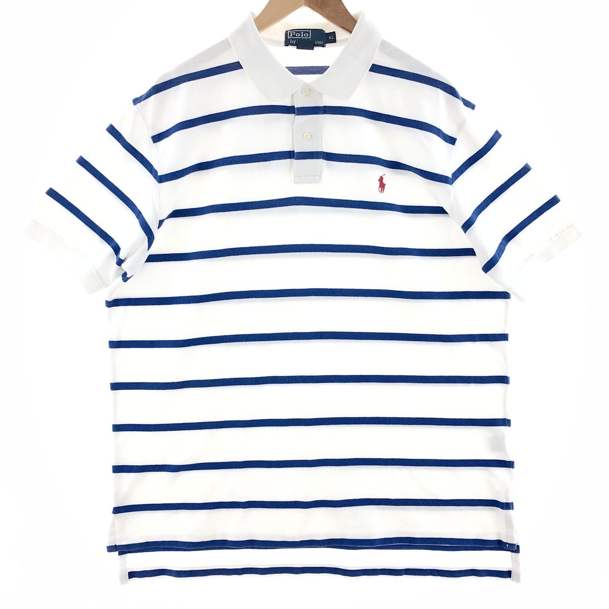 古着 ラルフローレン Ralph Lauren POLO by Ralph Lauren 半袖 ボーダー ポロシャツ メンズXL/eaa382084