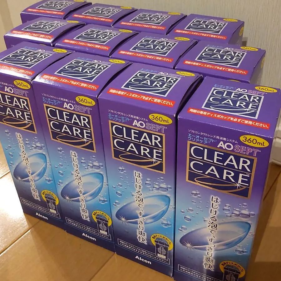 新製品クリアケア ソフトコンタクト洗浄液 360mL×12本 AOセプトクリア