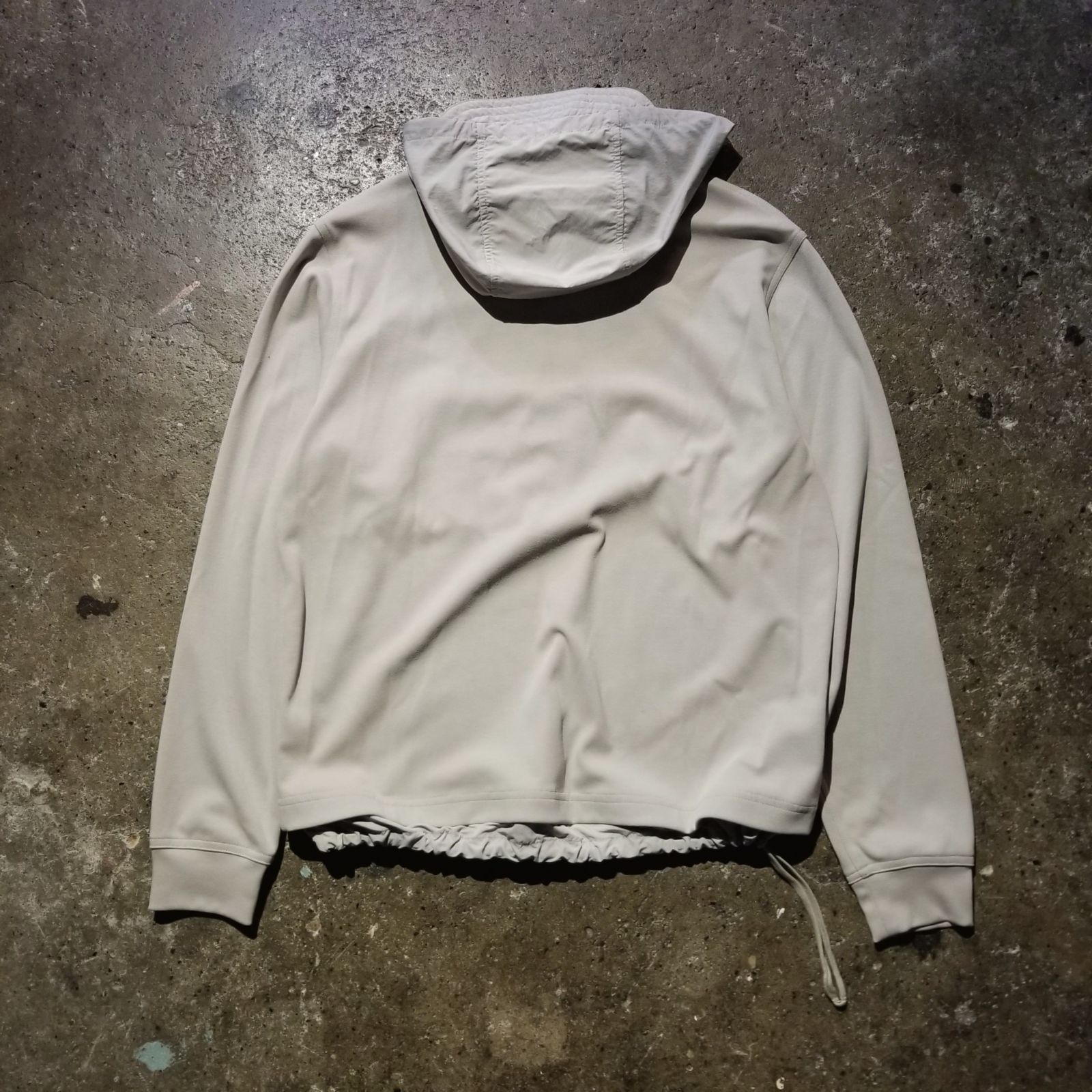 HERMES 23ss ナイロン切替ハーフジップパーカー M エルメス