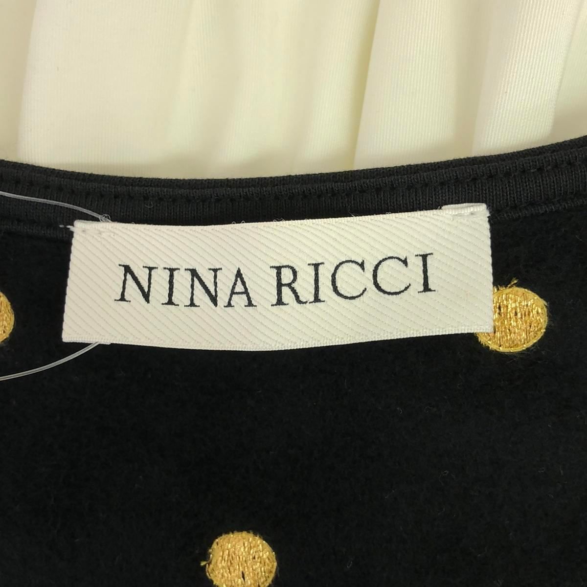 NINA RICCI - NINA RICCI ニナリッチ 24SS ポルカドットタフタペプラムトップス 4S-T0023-C0054  S NINA RICCI ニナリッチ 24SS ポルカドットタフタペプラム
