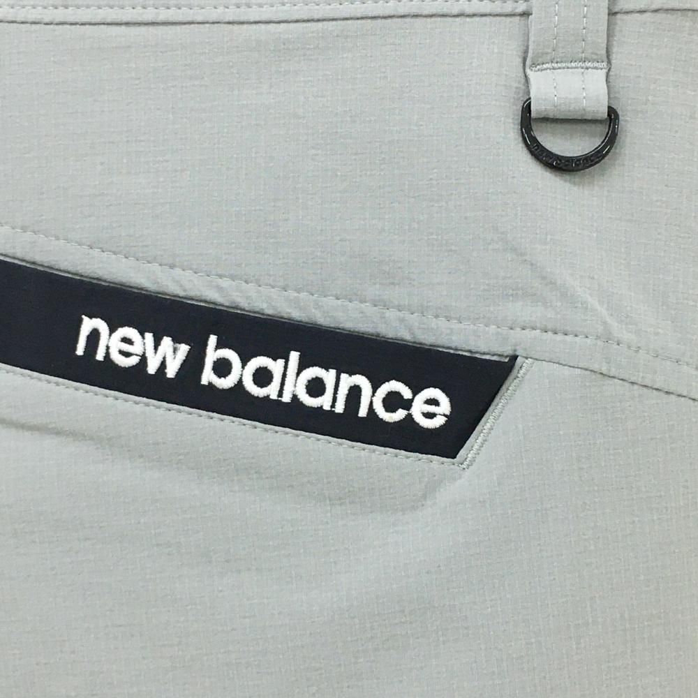 美品】ニューバランスゴルフ パンツ グレー 格子織生地 シルバー
