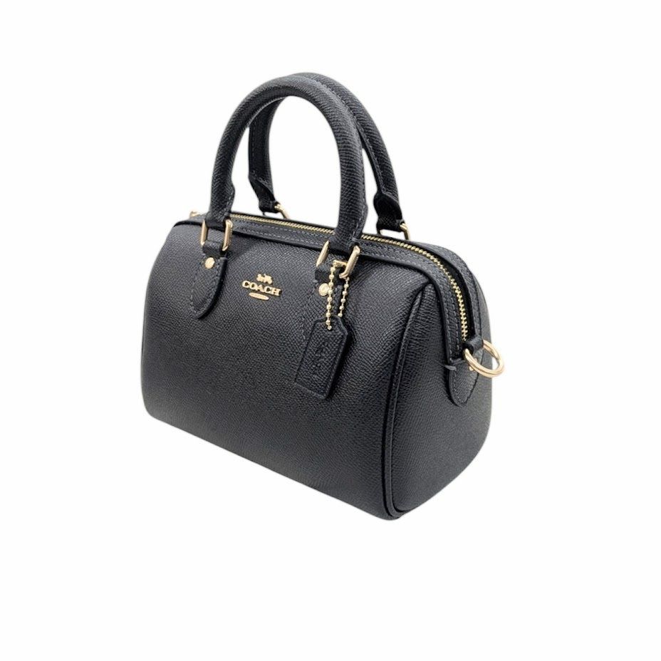 美品 COACH コーチ クロスグレインレザー ミニローアン クロス