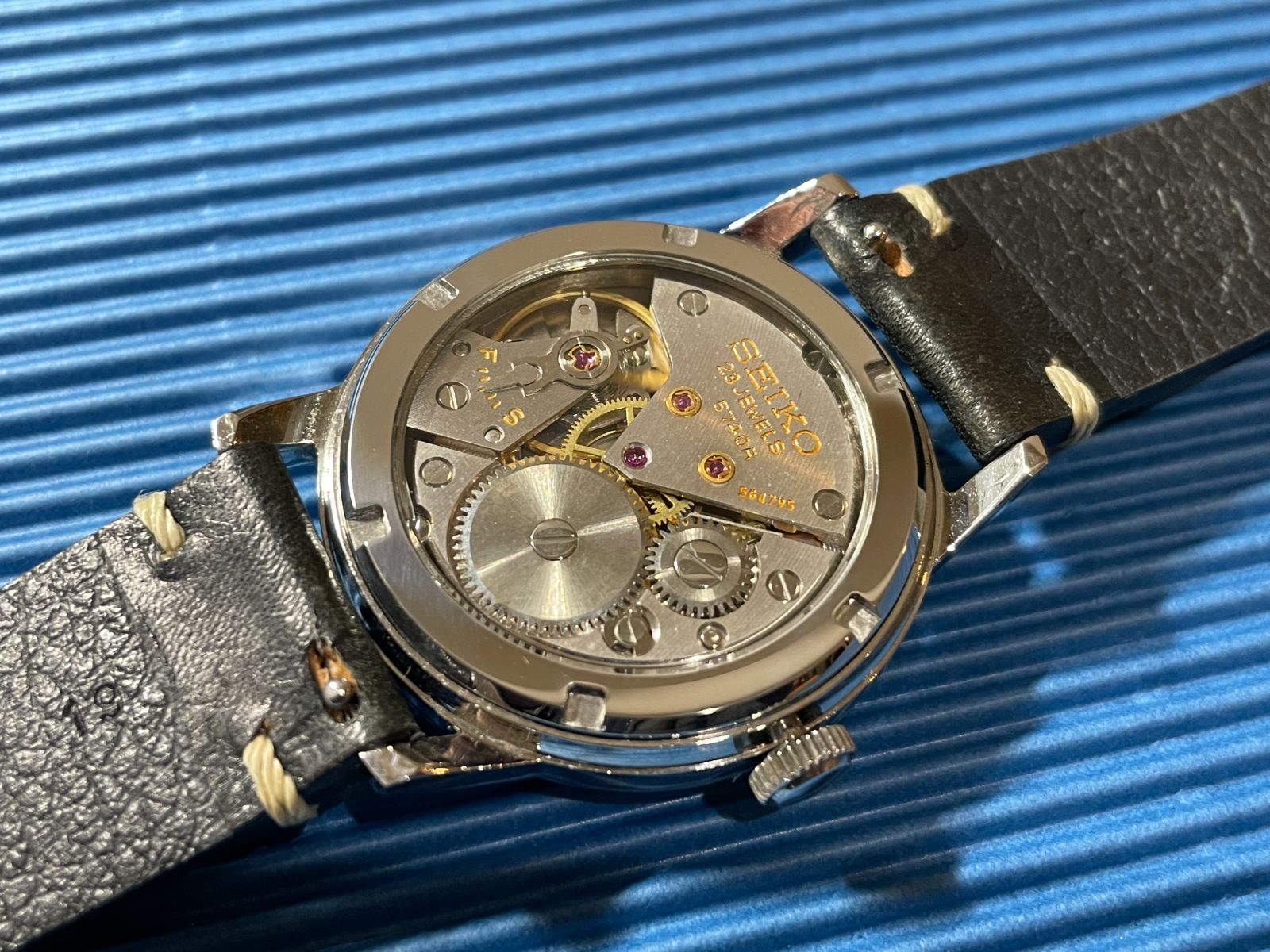 セイコー ロードマーベル 5740-0010 用 シースルーバック 角溝 SEIKO