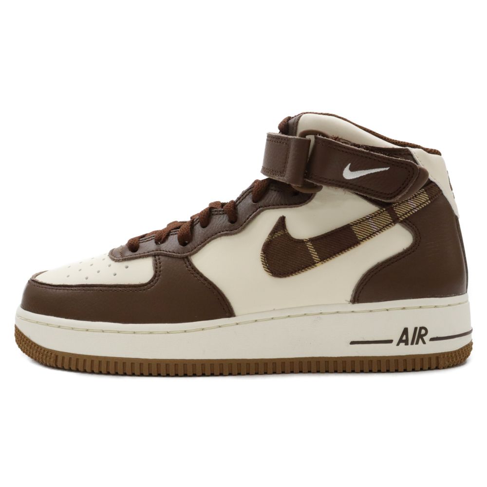 NIKE (ナイキ) Air Force 1 Mid Plaid Brown エアフォースワンミッド 