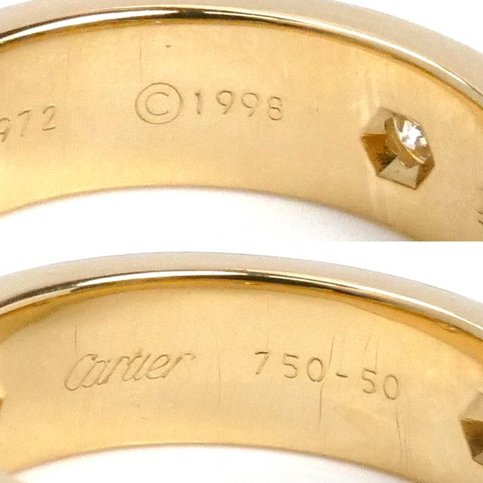 カルティエ ラブチャーム イエローゴールド ハーフダイヤ CARTIER カルティエ K18YG イエローゴールド ラブ ハーフ ダイヤ