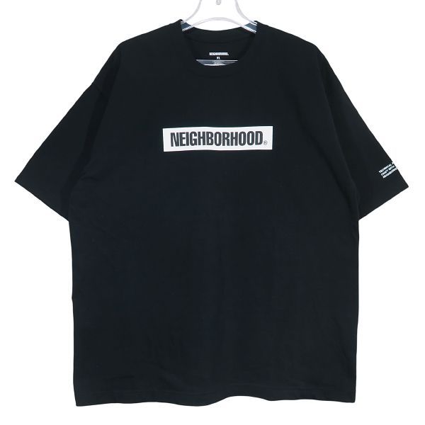 NEIGHBORHOOD ネイバーフッド 23SS NH 231 SPOT.TEE SS-1 231PCNH-ST03S スポット Tシャツ ショートスリーブ ブラック ホワイト カットソー 半袖 ボックスロゴ サイズXL mayz