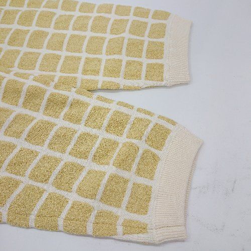GRIDチェックニットキャミシャツセット