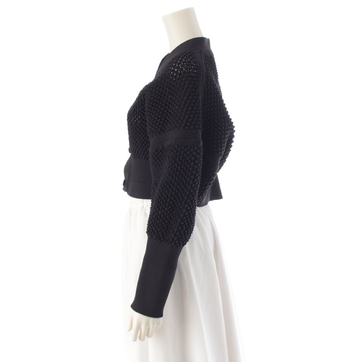 シーエフシーエル LATTICE CROPPED CARDIGAN クロップド ジャケット カーディガン CF009KE002 ブラック F【中古】 シーエフシーエル LATTICE CROPPED CARDIGAN クロップド