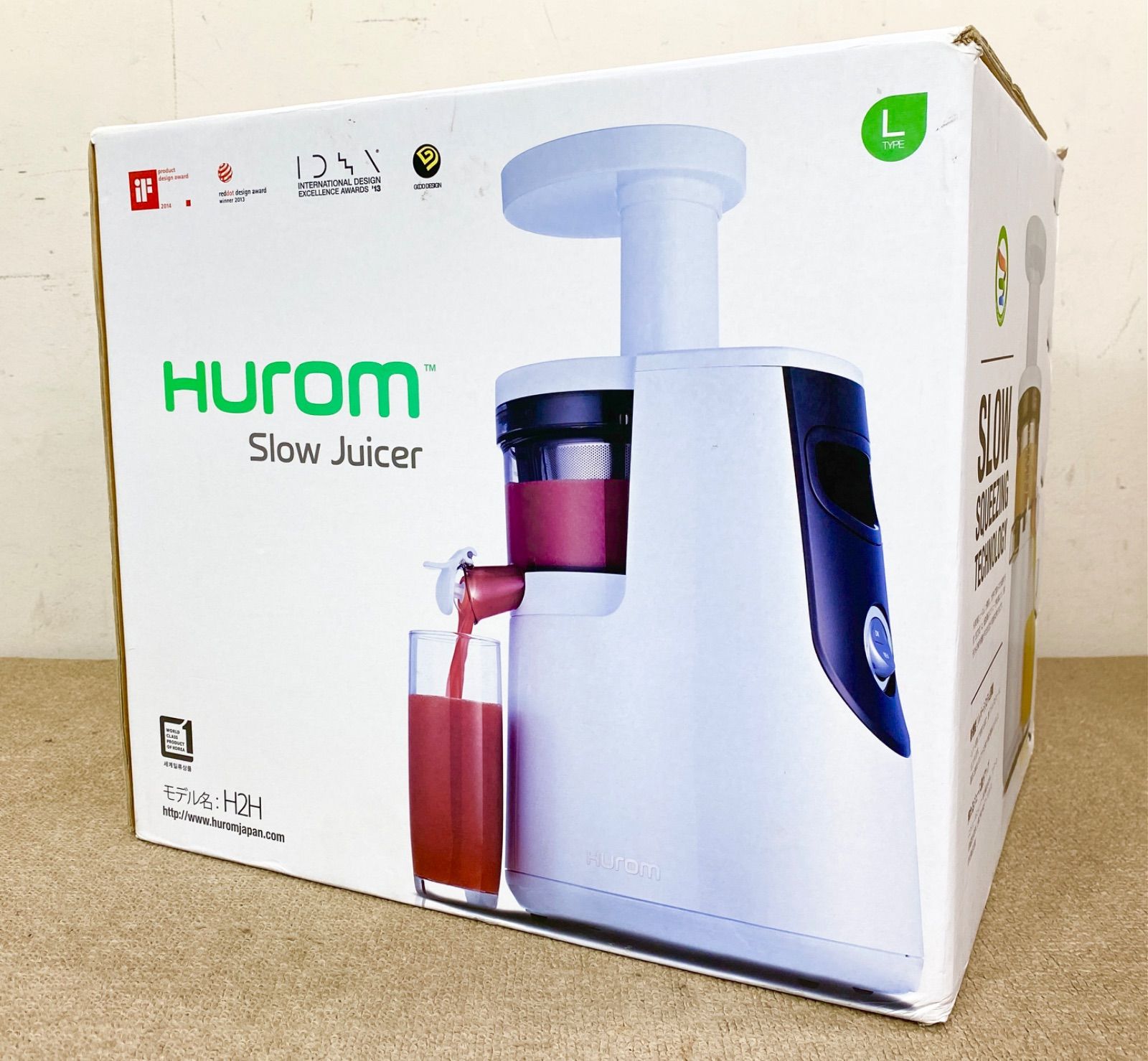 未使用 HUROM ヒューロム H2H スロージューサー ホワイト