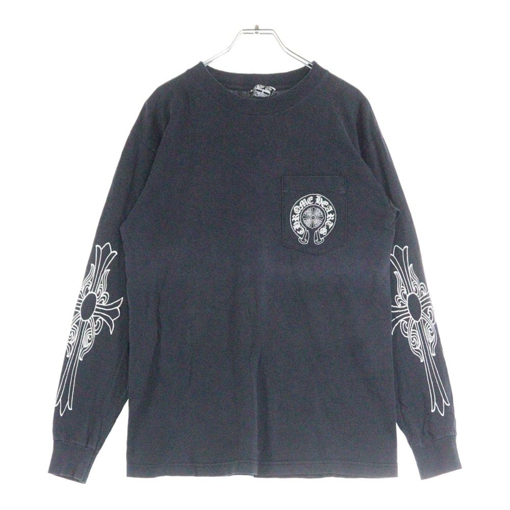 CHROME HEARTS クロムハーツ OLD HORSESHOE ホースシュープリント 長袖Tシャツ ロングスリーブ ブラック