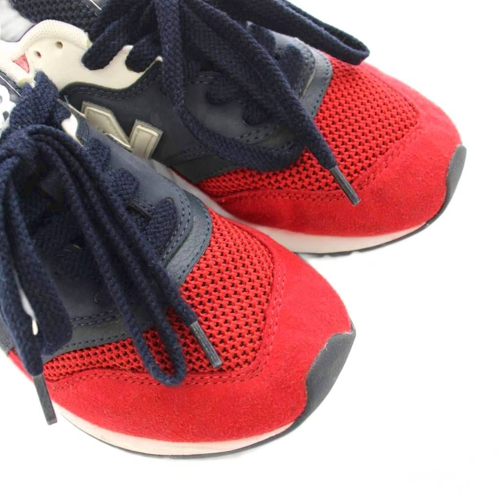 NEW BALANCE◇ローカットスニーカー/27cm/RED/スウェード