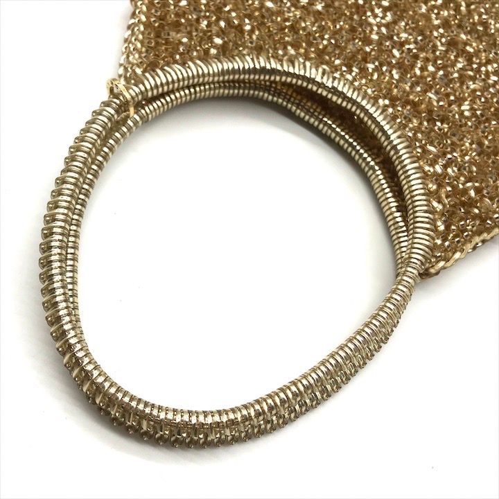 美品 ANTEPRIMA アンテプリマ ワイヤー ハンド バッグ ゴールド