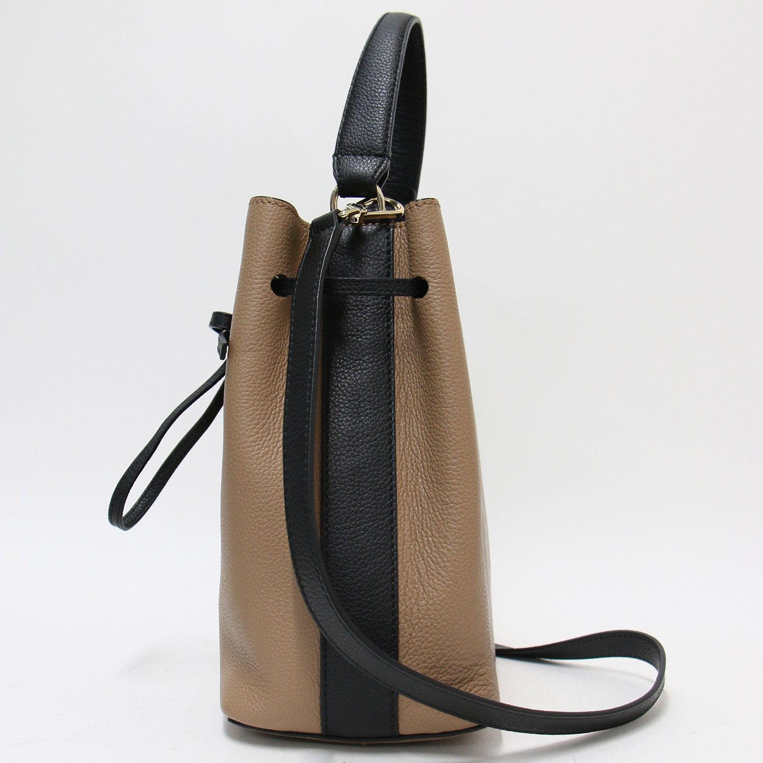 美品 FURLA フルラ バッグ ショルダー ベージュ ブラック 黒 ワン 