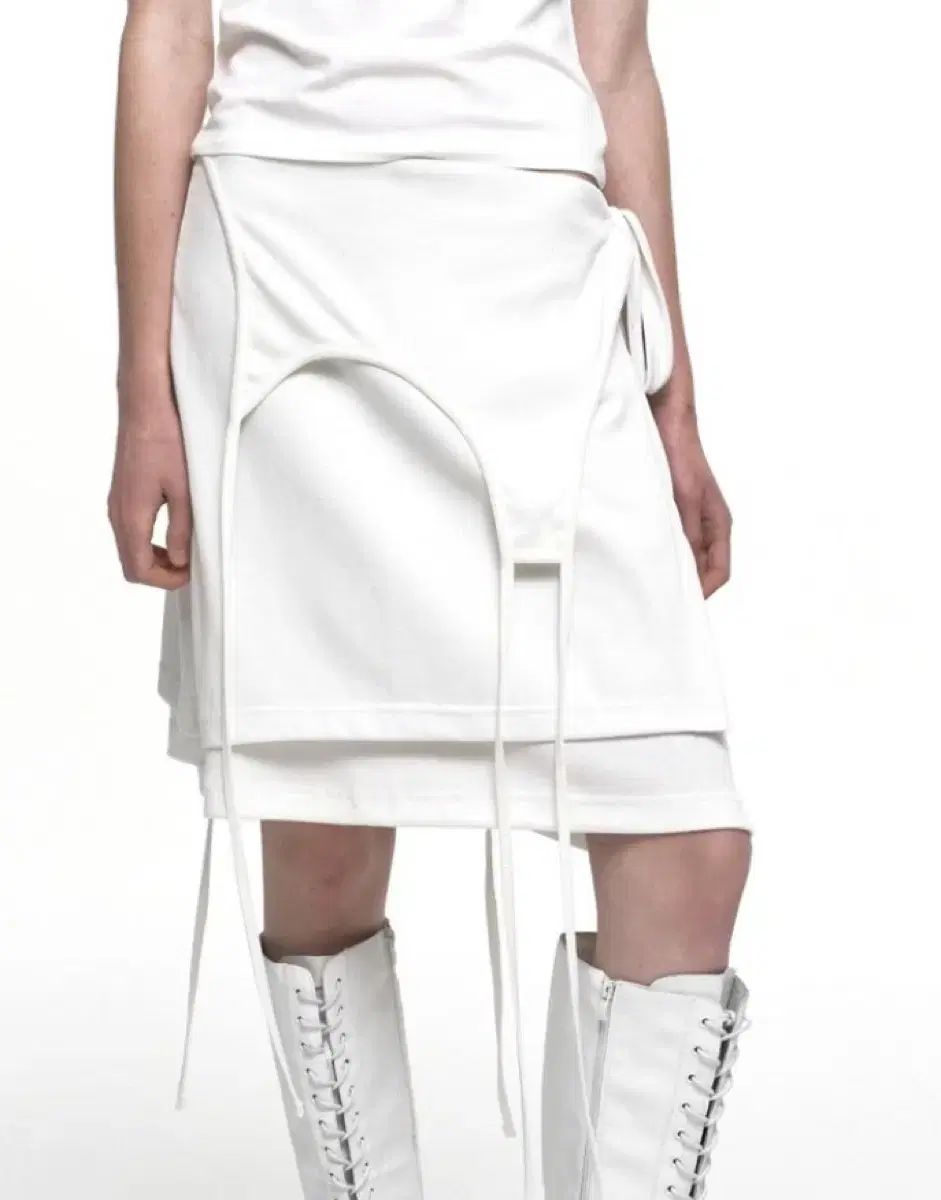 NACHE ナチェ FOLD LAYERED SKIRT IVORY