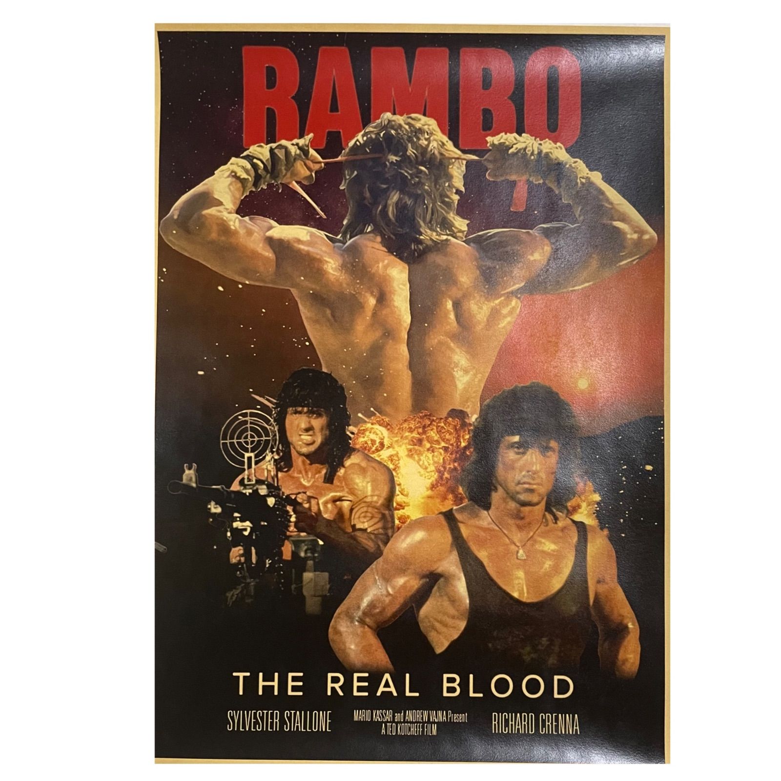 K090A3 ランボー 映画 ポスター シルベスタ・スタローン レトロ
