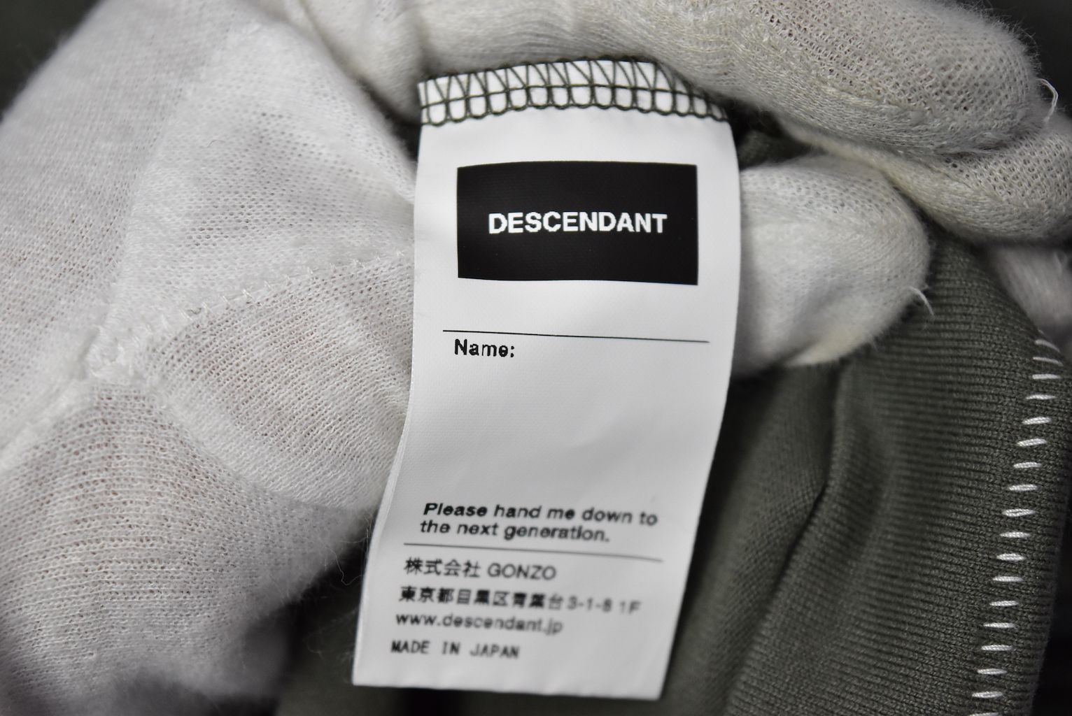DESCENDANT スウェット クジラ刺繍 SEAFARERS TEXTILE SS SHIRT – DESCENDANT