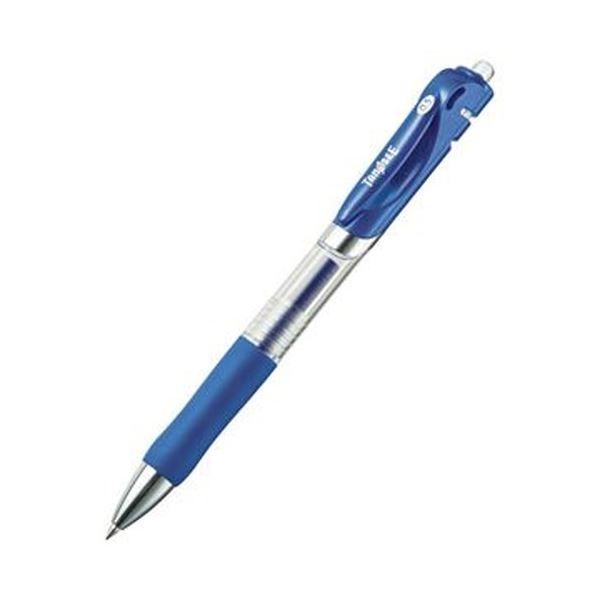 まとめ）TANOSEE ノック式ゲルインクボールペン 0.5mm 青 1本【×