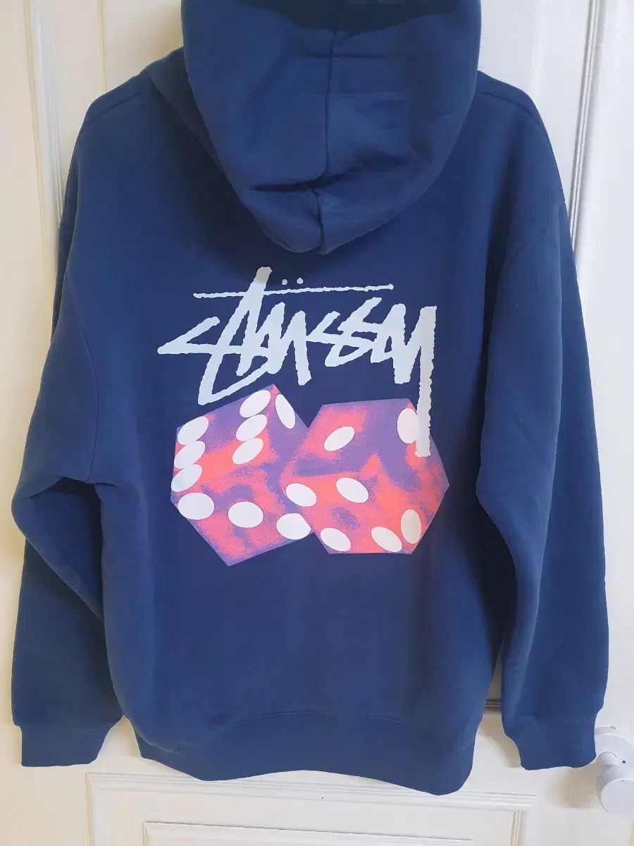 STUSSY(ステューシー) ネイビーブラッシュ フード付きTシャツ L 新品