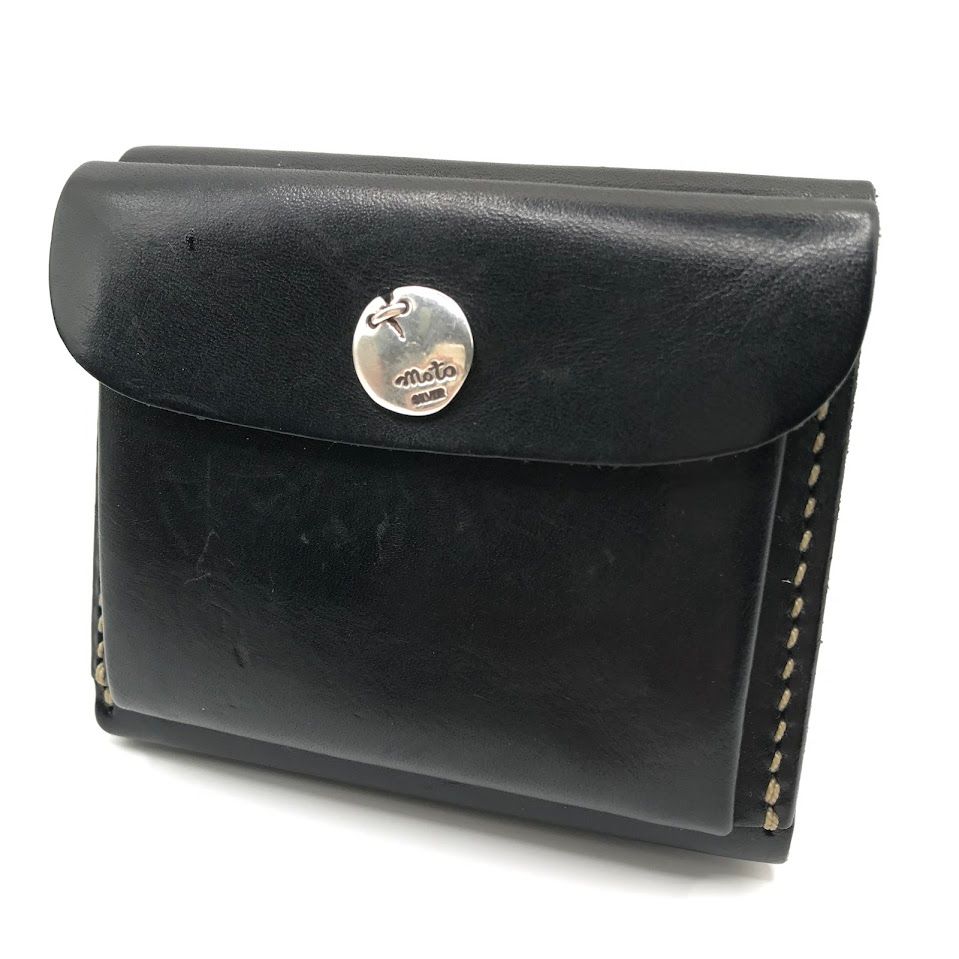 倉吉店 LEATHER ARTS - CRAFTS MOTO | レザーアーツアンドクラフツモト 二つ折り財布 ブラック 124