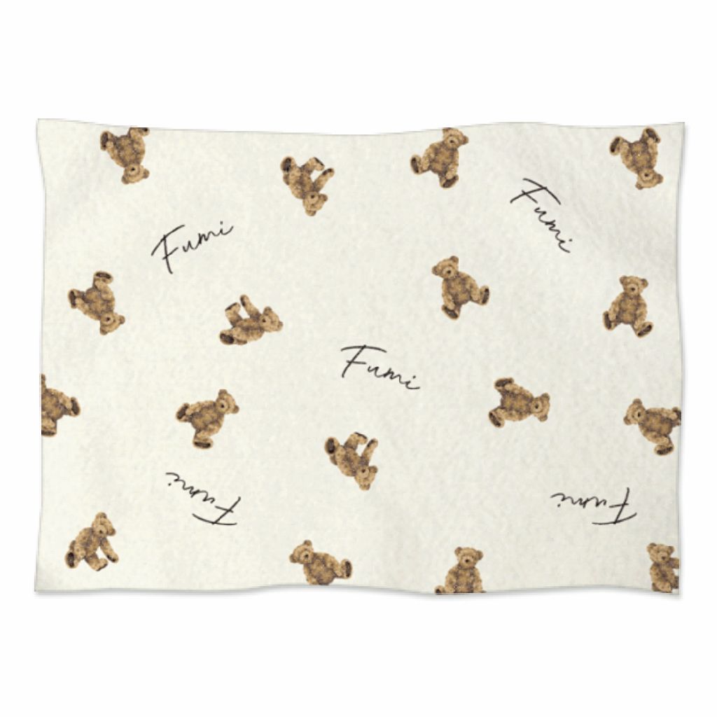 限定セール，正規品 Blanket／大きめTeddy bear（全7色）／名入れブランケット／出産祝い／名入れ／ブランケット