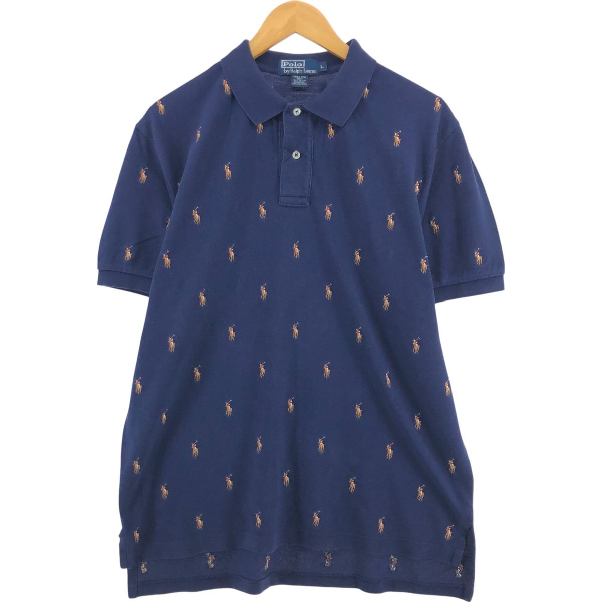 古着 ラルフローレン Ralph Lauren POLO by Ralph Lauren 総柄 半袖 