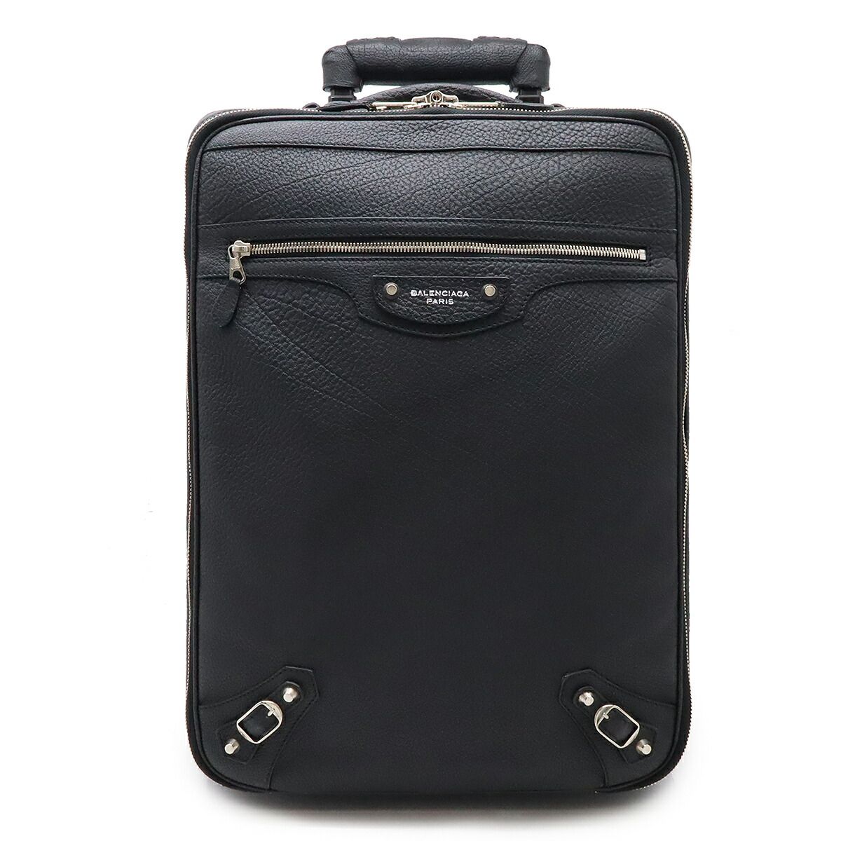 BALENCIAGA バレンシアガ TROLLEY トロリー キャリーバッグ スーツケース トラベルバッグ 旅行用 機内持ち込み レザー ブラック 黒 235225