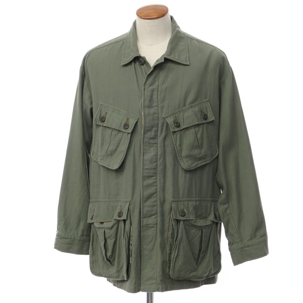 【中古】ヴァイナルアーカイブ VAINL ARCHIVE × BUZZ RICKSON'S × BEAMS JAPAN コットン ミリタリージャケット オリーブグリーン【サイズM】【メンズ】