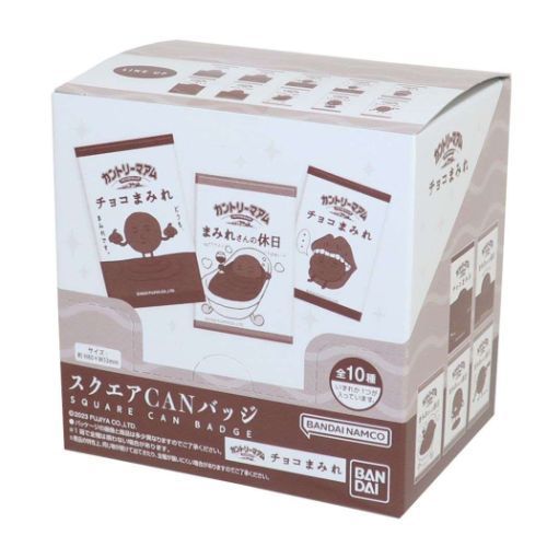 缶バッジ カントリーマアム スクエアCANバッジ 全10種 10個入セット お菓子パッケージ チョコまみれ コレクション雑貨 まとめ買い