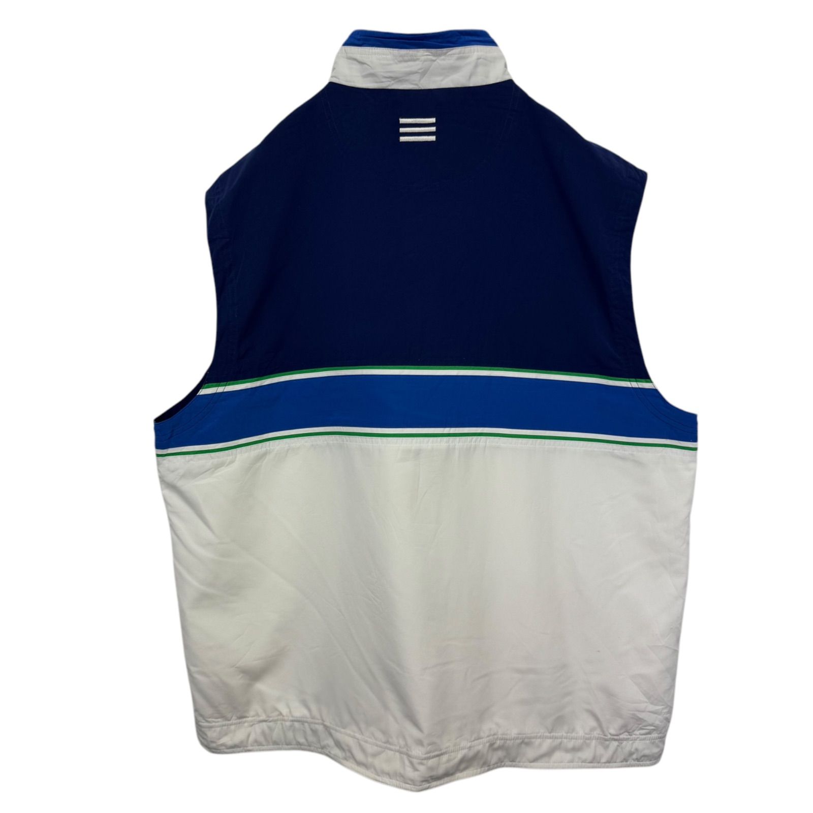80s～90s vintage adidas Logo Embroidery Nylon Zip-up Vest Jacket 