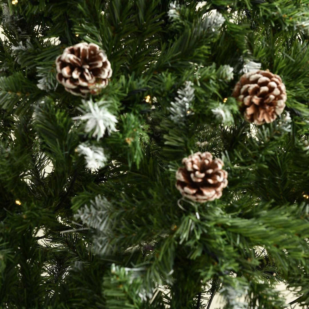 クリスマスツリー 180cm北欧LED雪化粧オーナメント無し 飾り