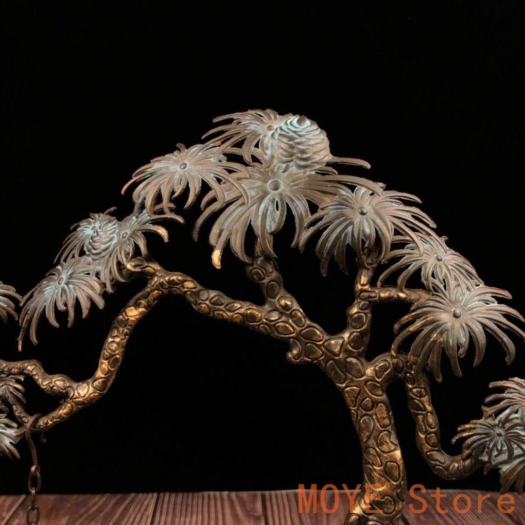 銅製 大樹蓮華弔炉 室内檀香炉 机 書斎薫香炉 香道具 工芸品 置物