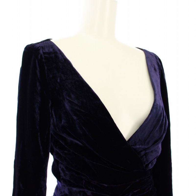 Hugo BossVネック 長袖 膝丈ドレス