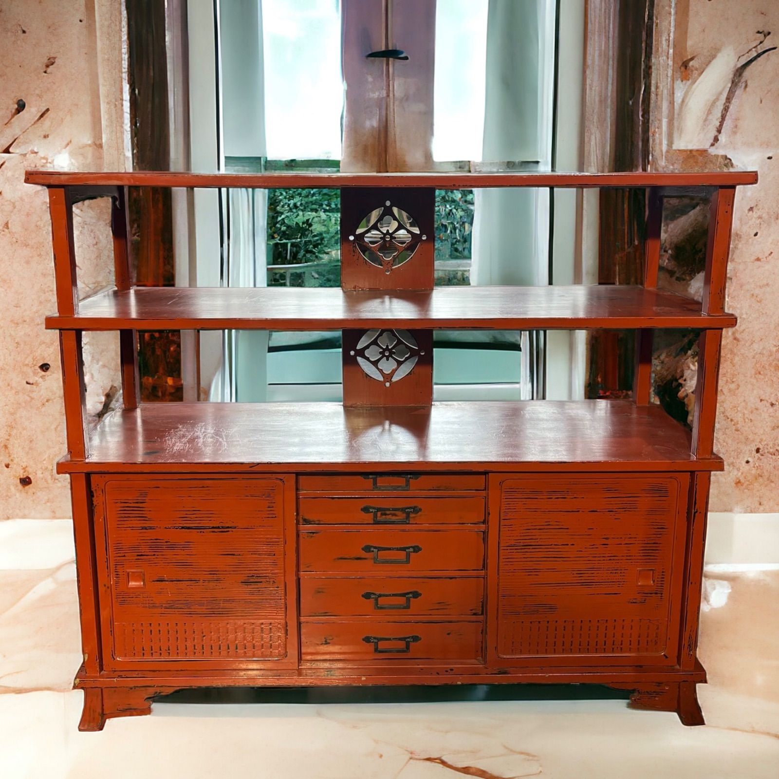 時代収納和風レトロアンティークビンテージ古民家 和箪笥 サイド