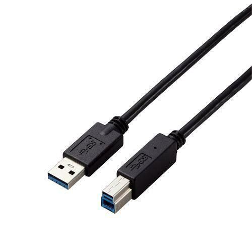 【新品・2営業日で発送】ELECOM エレコム USB3-AB20BK／ID USB3.0ケーブル／A-Bタイプ／仕様固定／2m／ブラック(USB3-AB20BK／ID)