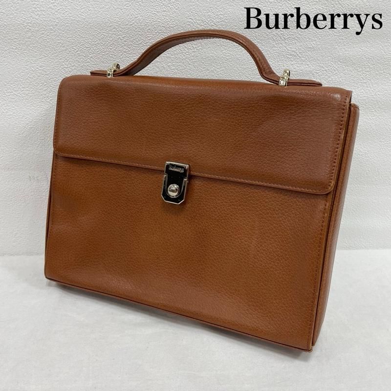 バーバリー　ハンドバッグ　ロゴ型押し　ビンテージ　本革　スクエア型　ノバチェック BURBERRYS バーバリーズ ハンドバッグ オールド ヴィンテージ